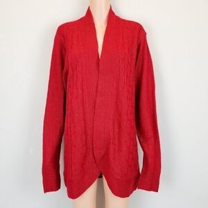 Jason Maxwell Red Cardigan Sweater V-Neck Knit